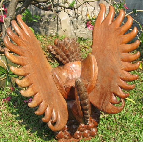 antique hand carved flying lion from bali