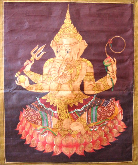 Ganesh on Lotus  Painting 