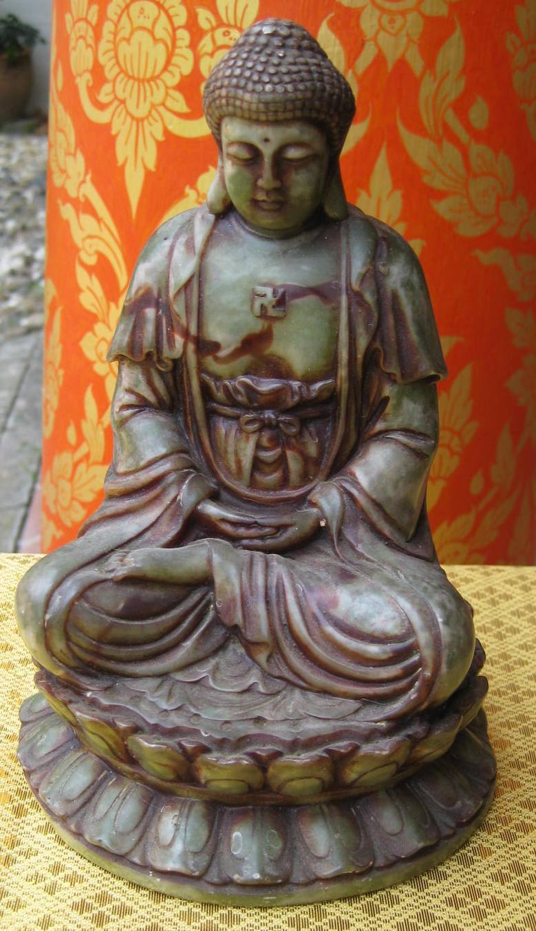 marble Buddha on lotus