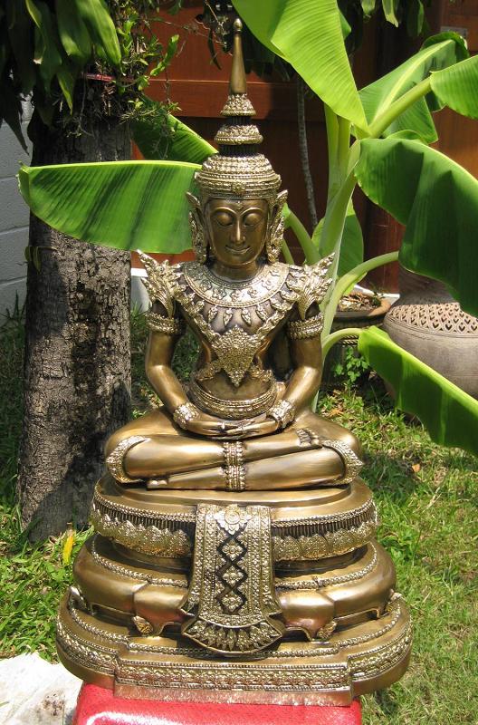 Emerald Buddha in Brass